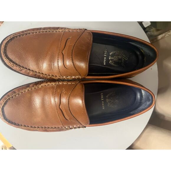 Cole Haan Shoes Mens 7.5 Brown Leather Penny Loafers Pinch Casual Slip On Mocs main image 4